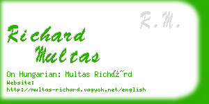 richard multas business card